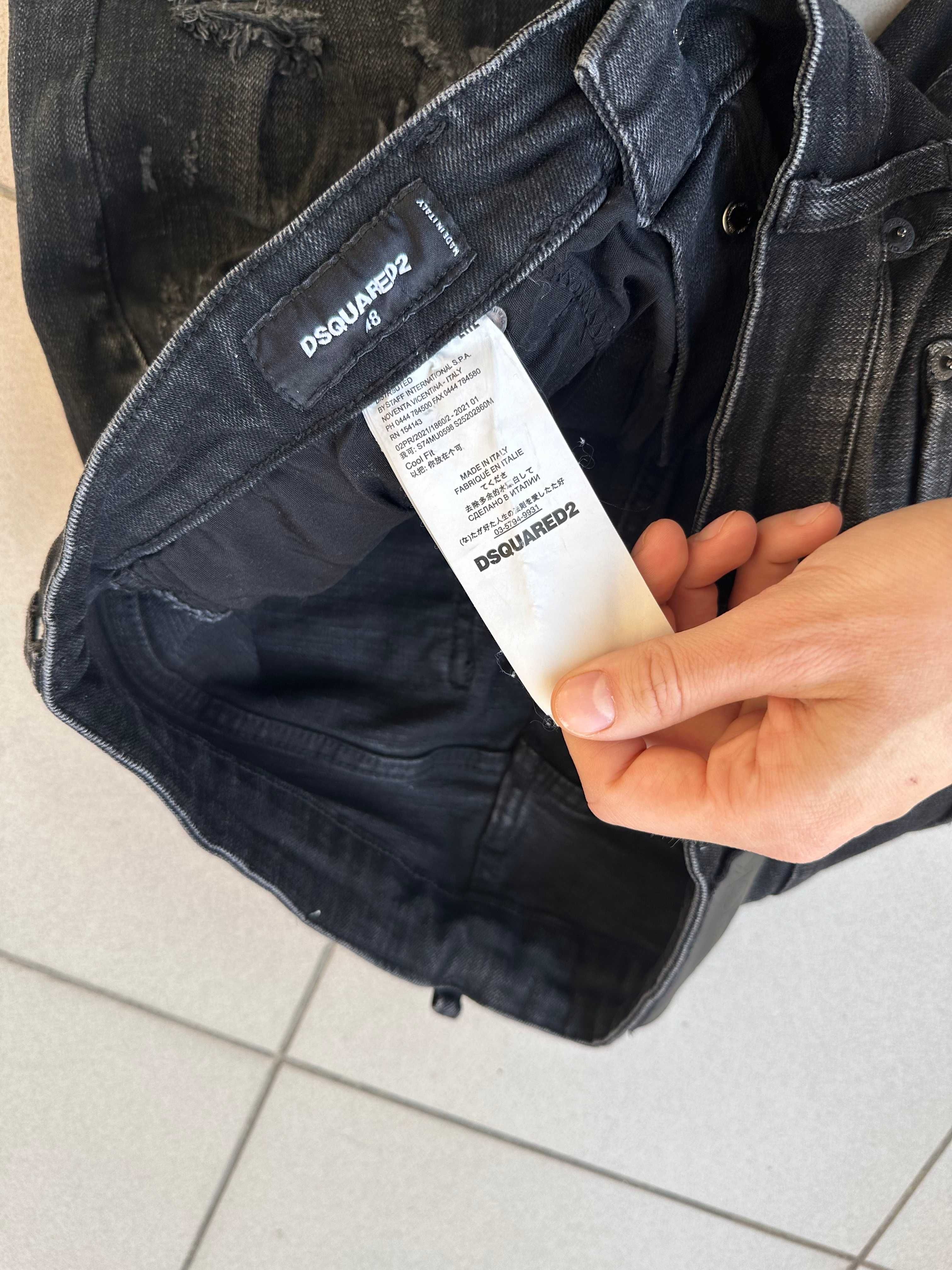 Spodnie jeansowe Dsquared2 Black Bull r. M