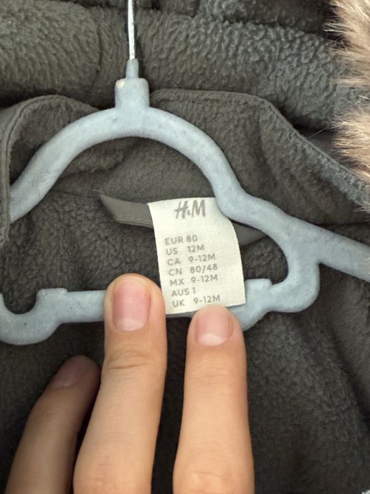 Комбинезон на флисе H&M 80 9-12 месяцев