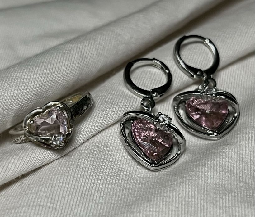 Кольцо и серьги, набор