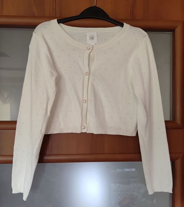 Sweterek ecru Cool Club na komunię i nie tylko , bolerko komunijne