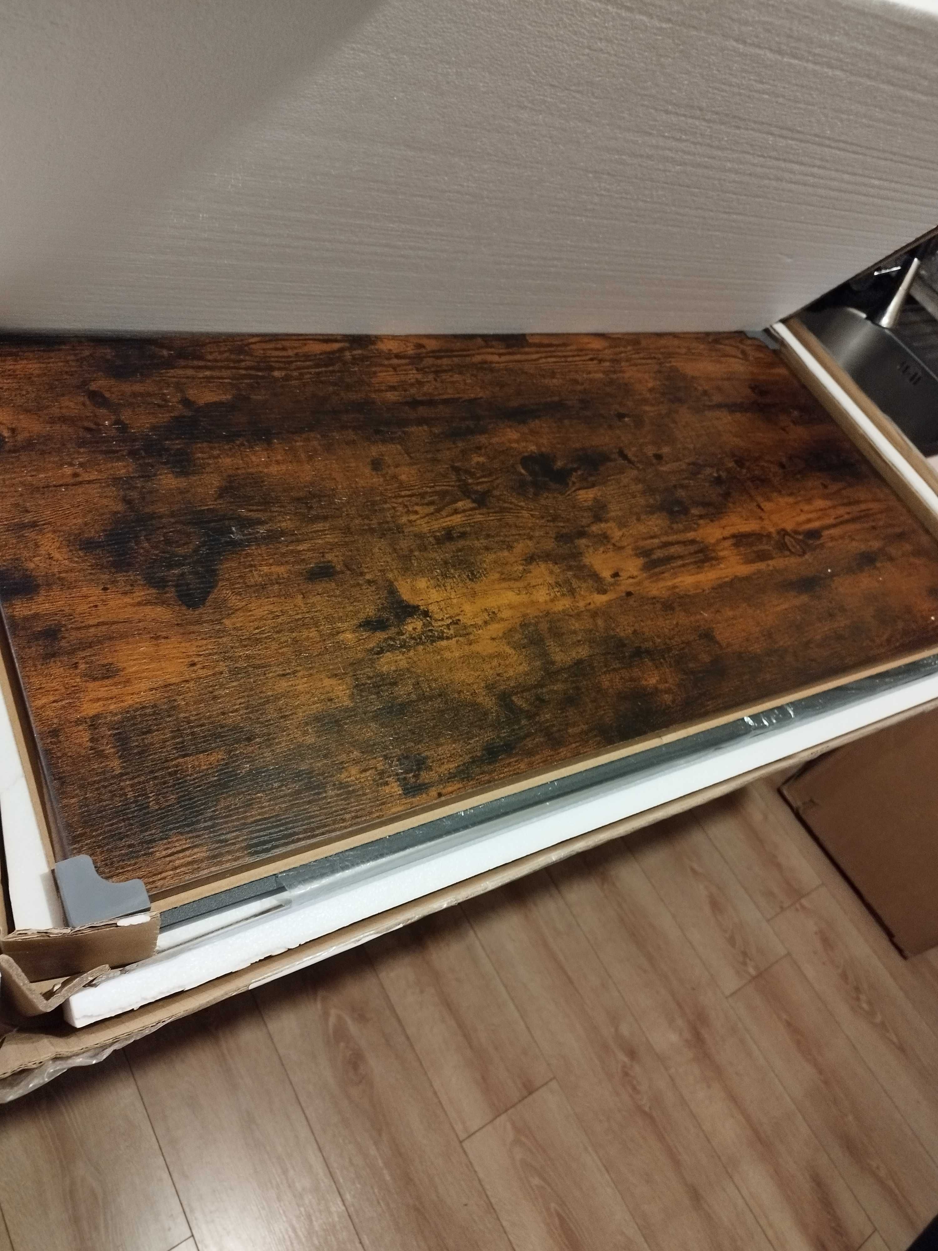 Biurko komputerowe, rustykalny blat 100 x 50 x 75 cm. Nowe w kartonie