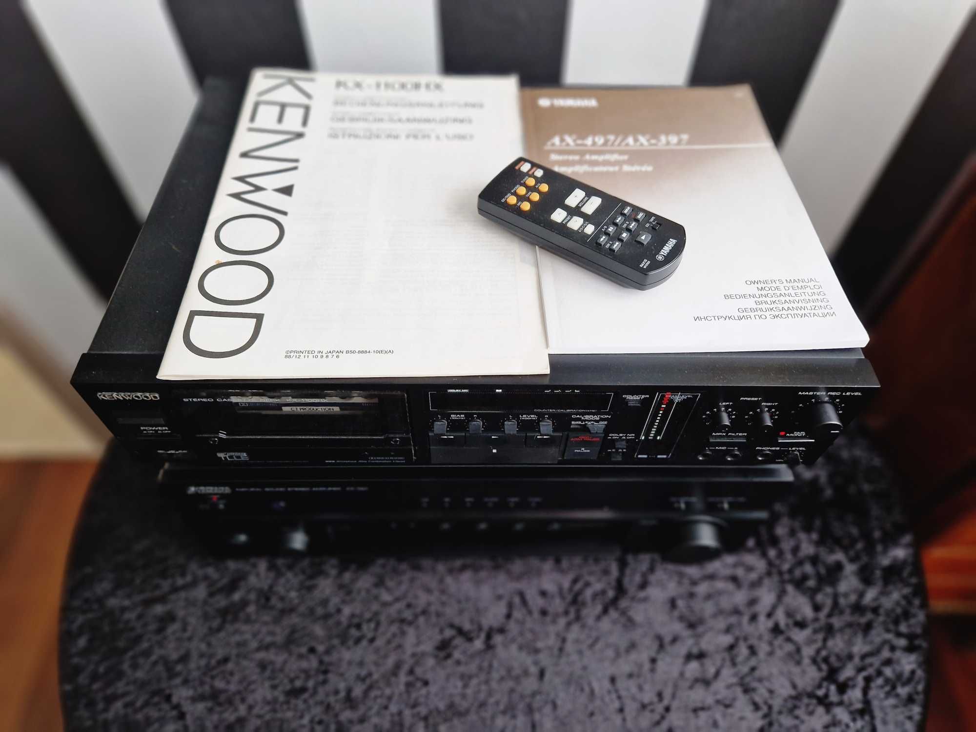 CASSETTEDECK KX-1100 hx, Amplituner YAMAHA AX-397 + 2 x Kolumny Dual