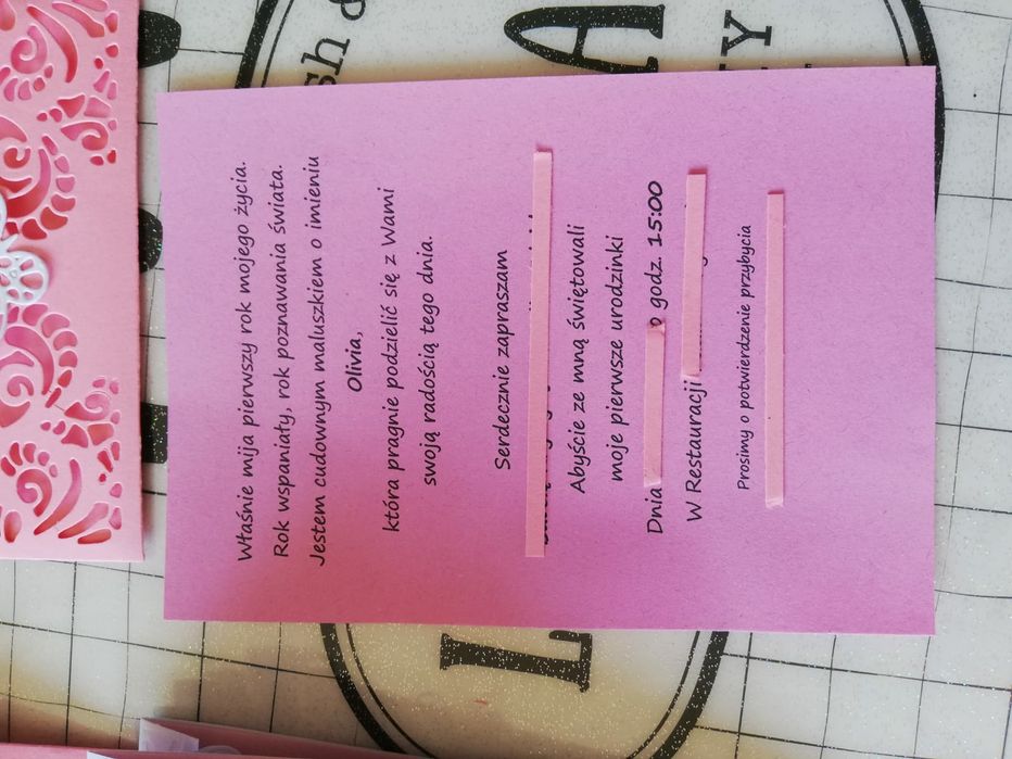 Zaproszenia na Roczek