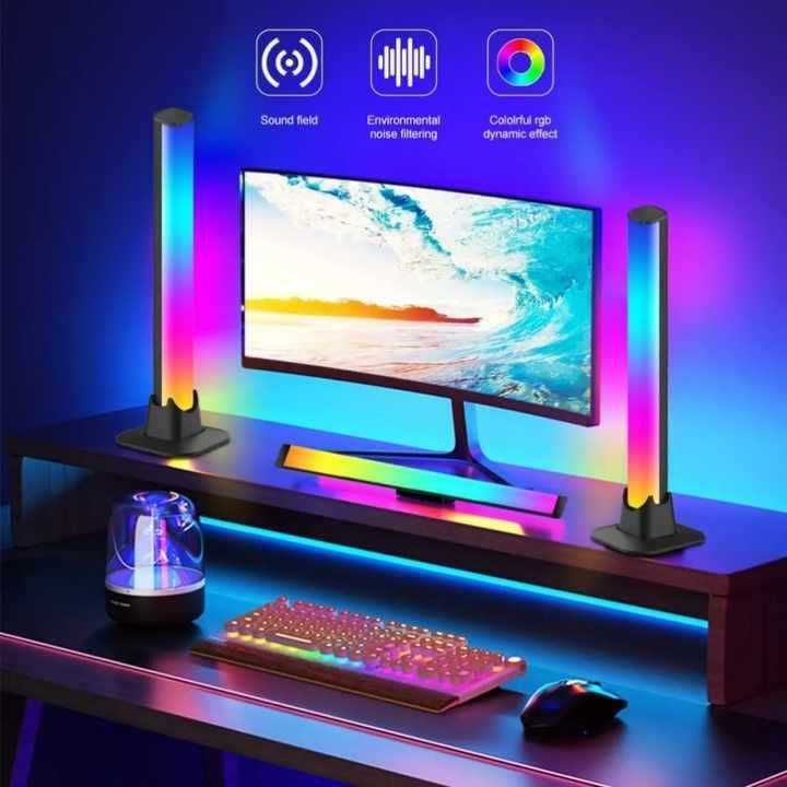 Фонове освітлення блогера. Дві настільні лампи USB RGB Bluetooth