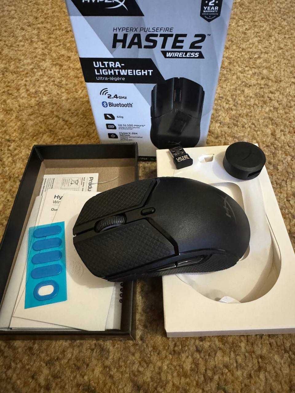 Ігрова миша HyperX Pulsefire Haste 2 Wireless/Bluetooth Black