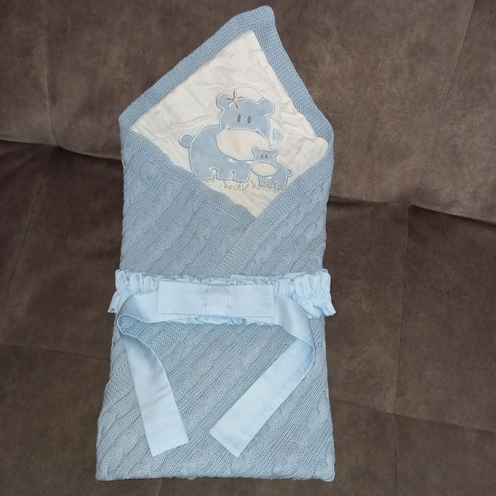 Плед-конверт для весенне-летней выписки + ортопедическая подушка