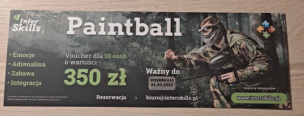 Voucher na paintball dla 10 osób