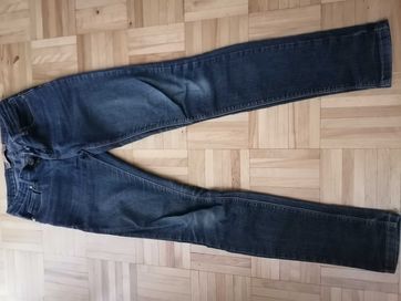 Ciemne jeansy damskie Fishbone 26 wysoki stan