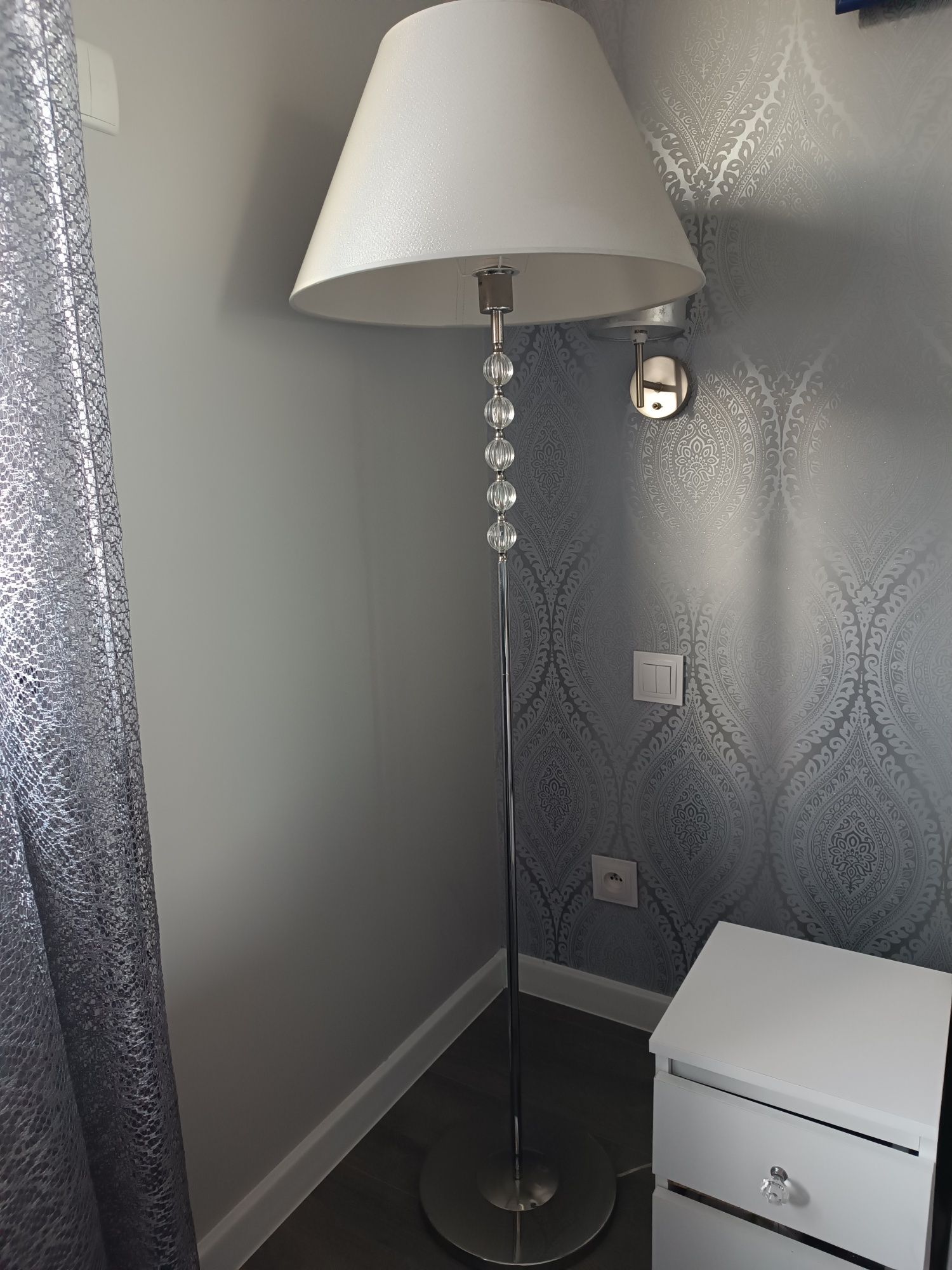 Piękna lampa stojąca Glamour kryształy