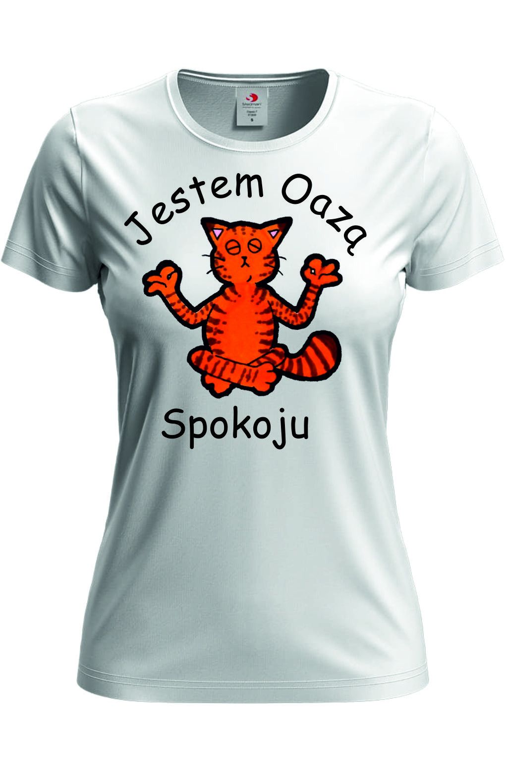 Koszulka Damska T-Shirt Prezent  T-Shirt Damski Oaza Spokoju Kot