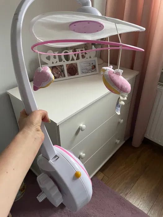 Karuzela chicco Magic Stars różowa na łóżeczko