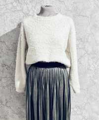 Sweter biały puszysty H&M