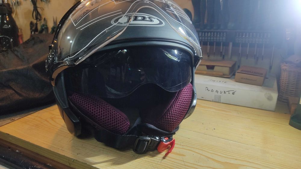 Capacete Scooter/Moto lentes duplas - NOVO