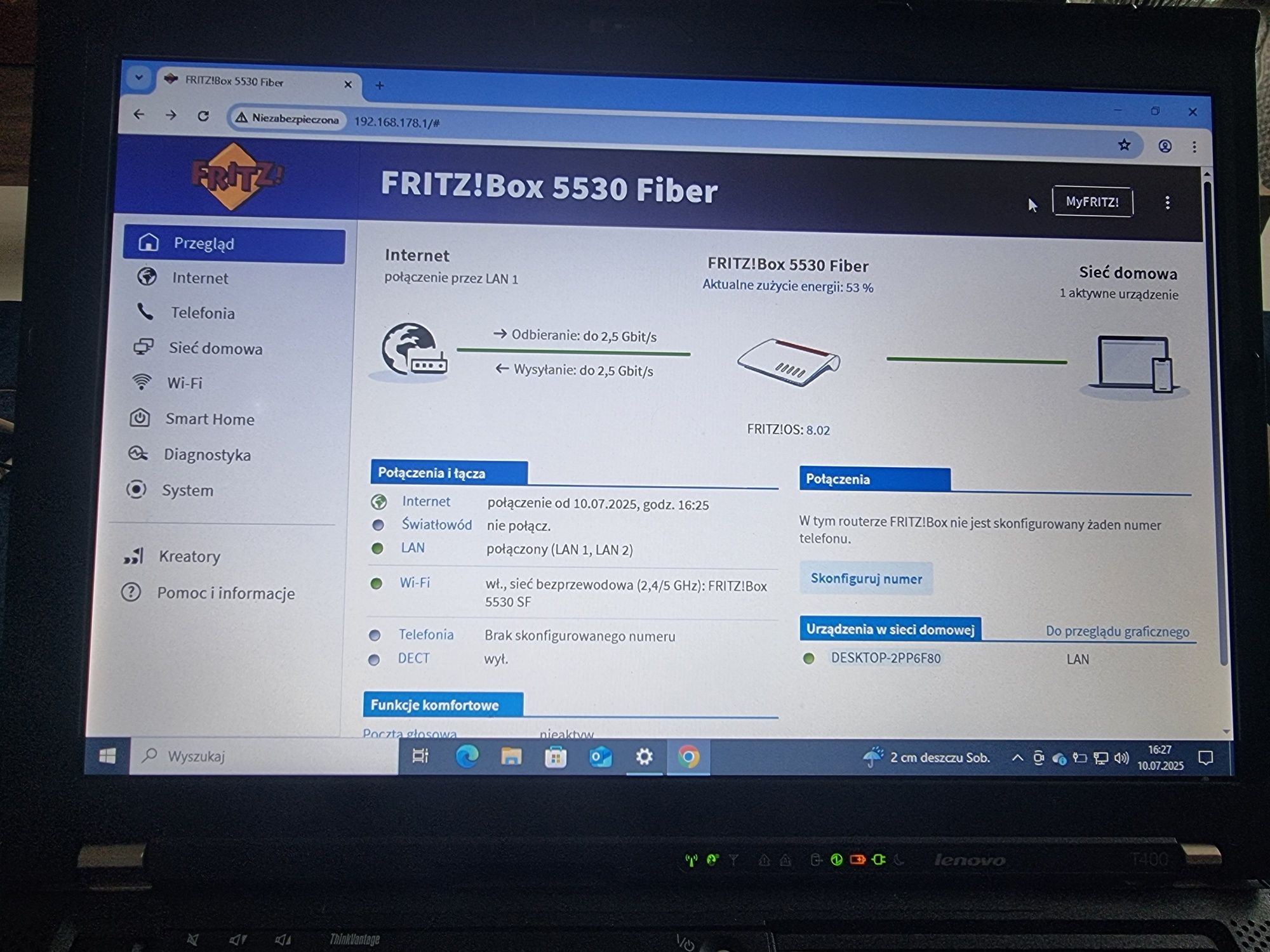 Router FritzBox 5530 Fiber WiFi 6