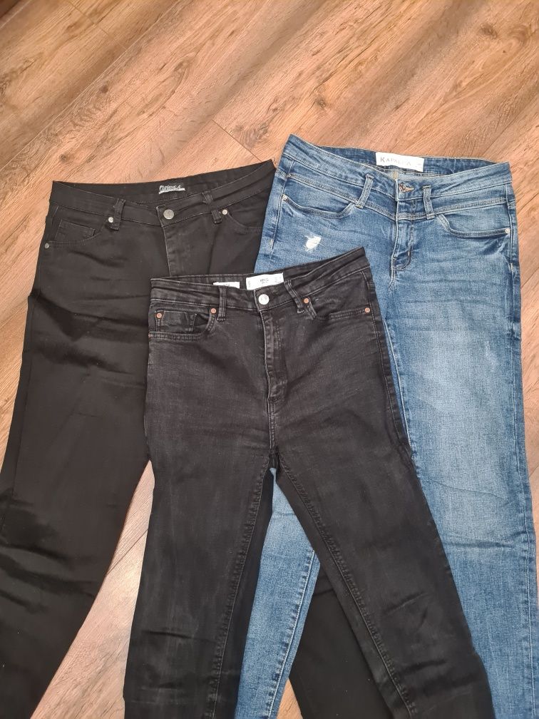 Zestaw spodni damskich jeansy pants trousers