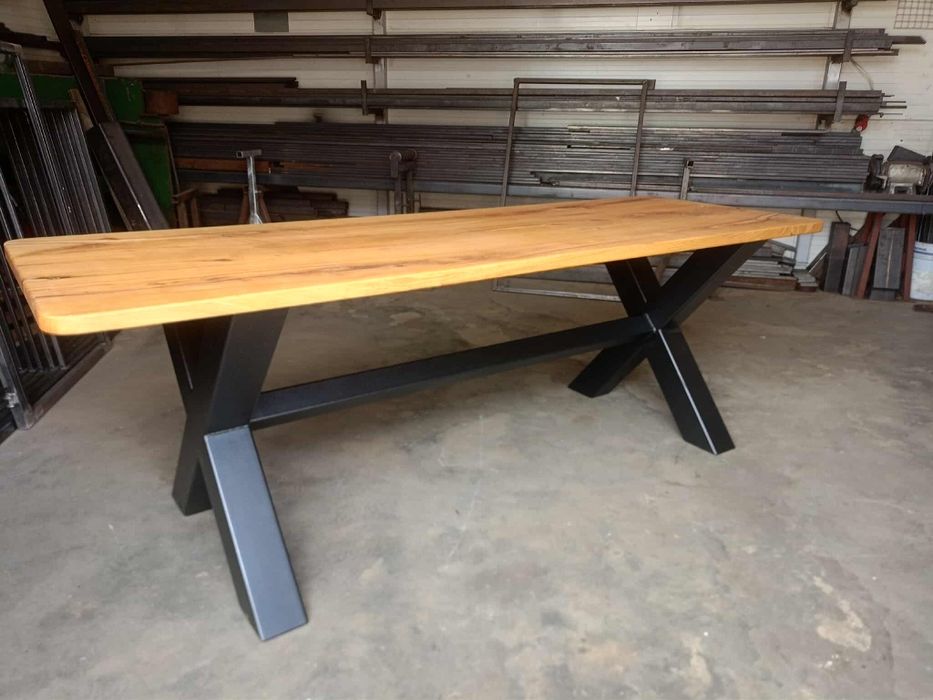 Stół loft , stół dębowy, stelaż do stołu