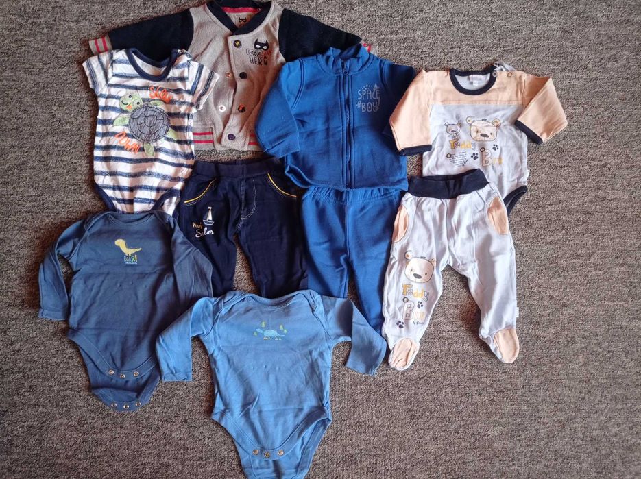 Zestaw, paka dla niemowlaka, body, śpiochy, kaftanik, dres, pajacyk