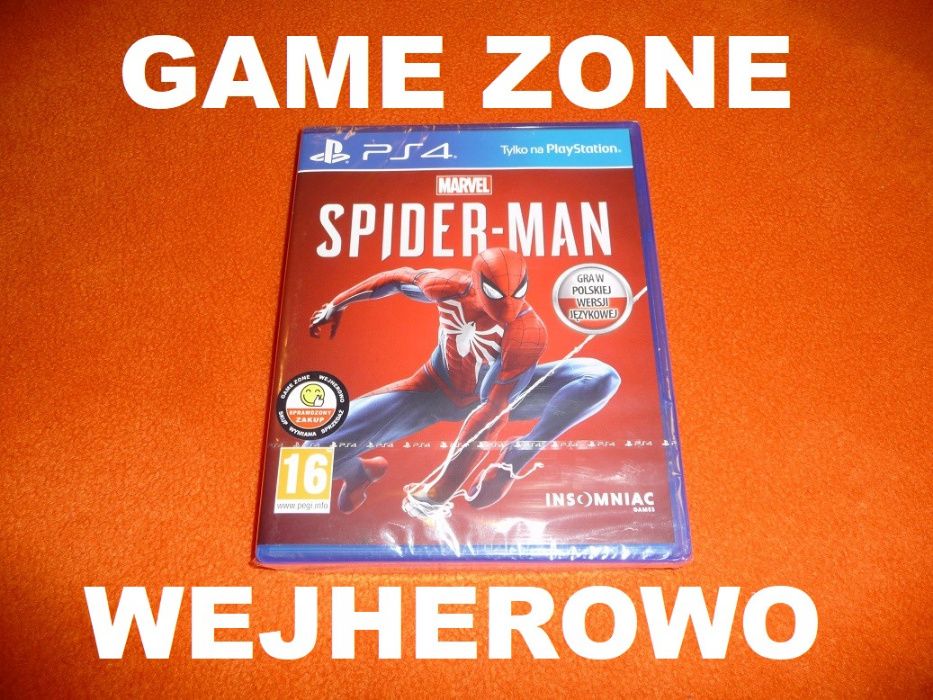 Spider-Man PS4 + Slim + Pro + PS5 = PŁYTA PL Wejherowo