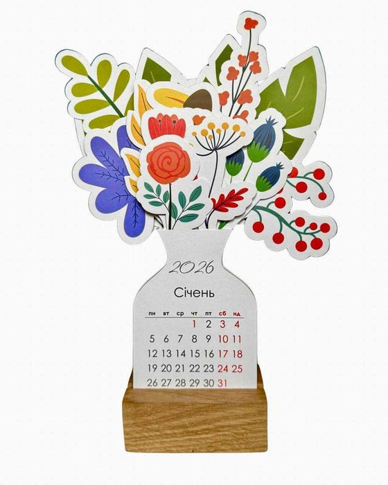 Календар настільний на 2026 рік - "Квітковий календар"
