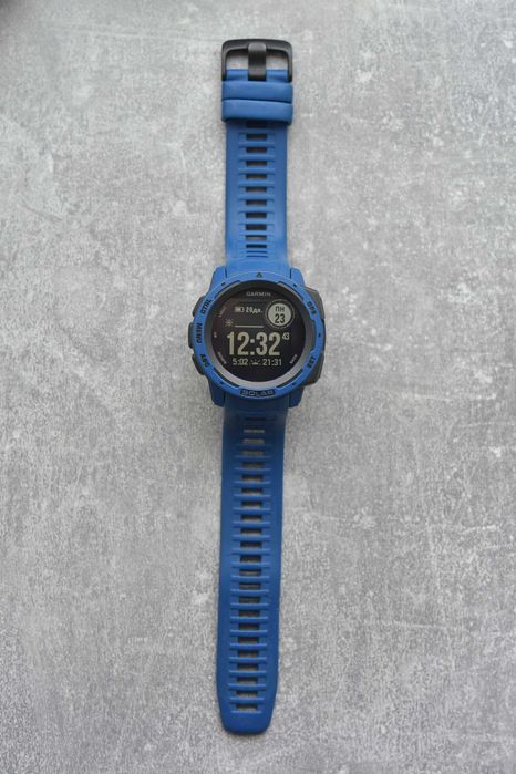Garmin Instinct Solar синій колір gps компас