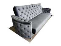 sofa kanapa pikowana z bokami rozkładana GLAMOUR funkcja spania 3 os