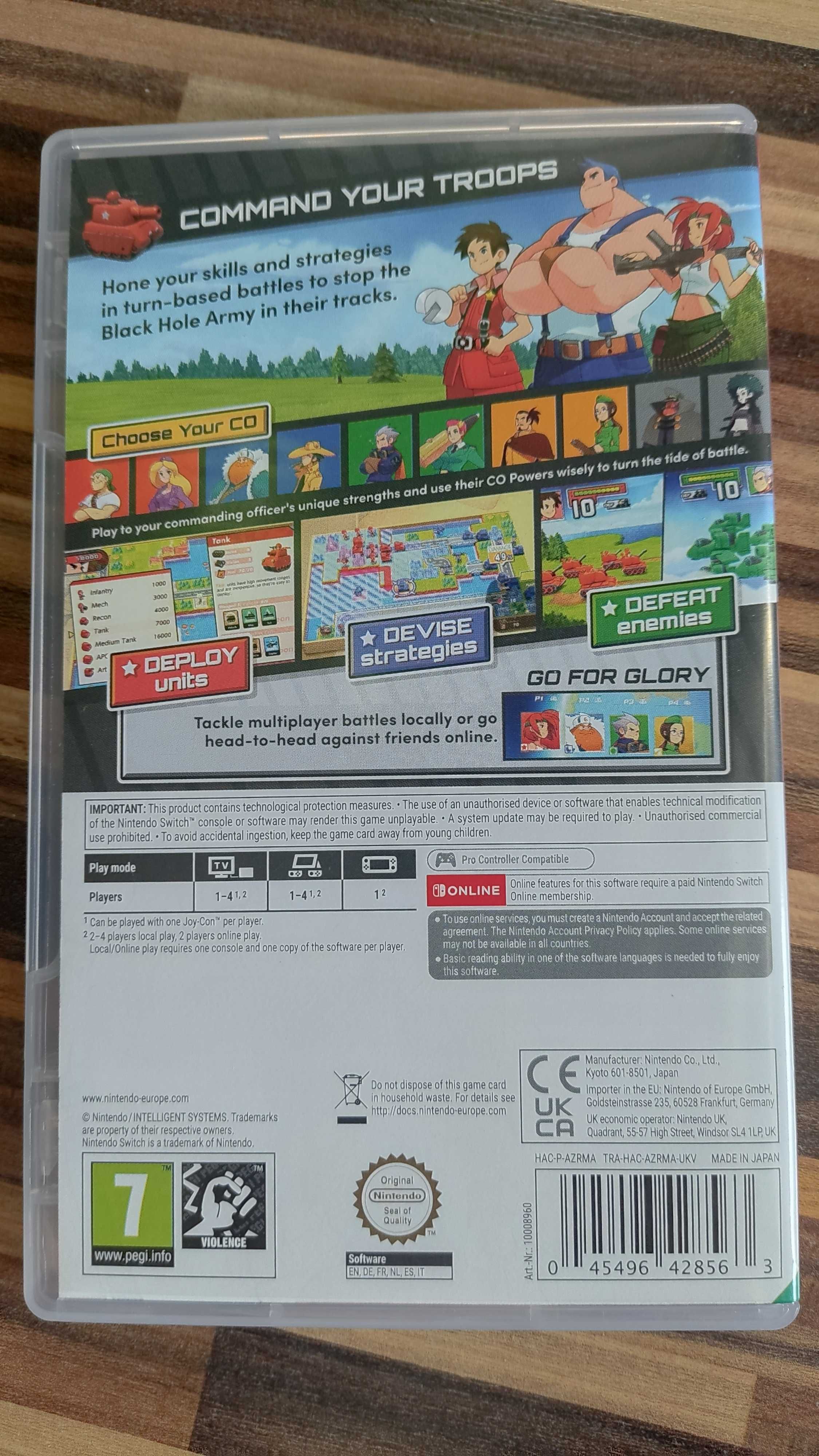 Advance wars 1+2 re-boot camp switch jak nowa