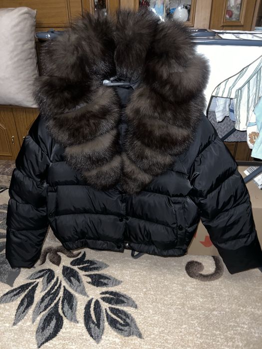 Куртка бомбер з натуральним хутром