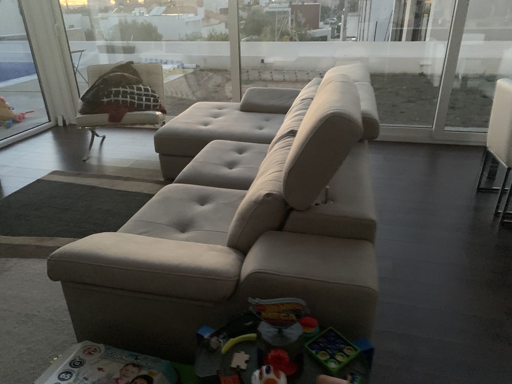 Sofa com 3 chaise longs em microfibras