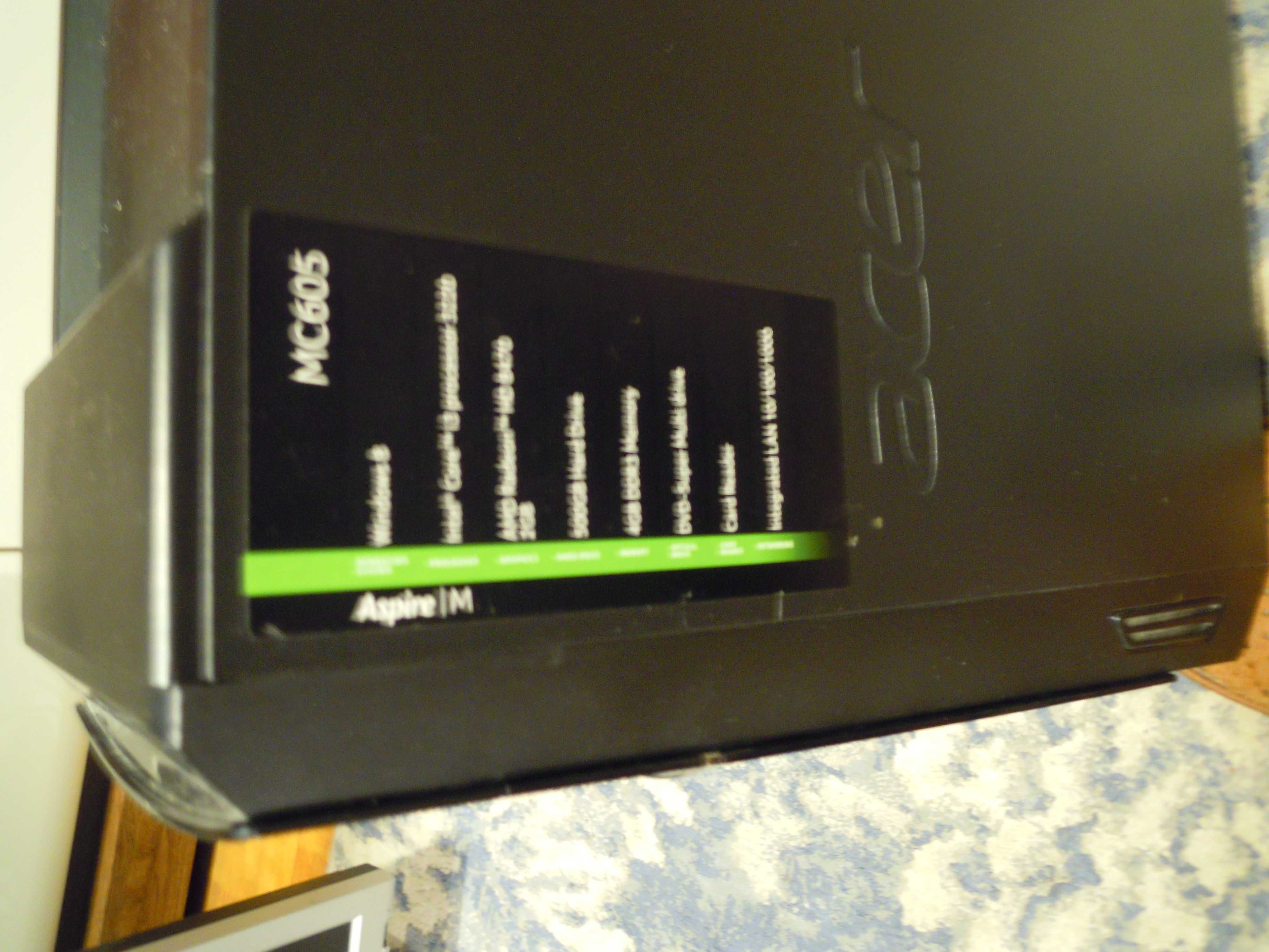 Używany komputer ACER MC605 wraz monitorem, drukarką 3x1 i klawiaturą,