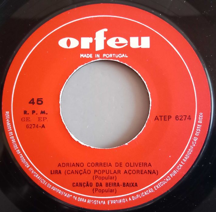 Adriano Correia de Oliveira - - - - - Lira - - - - - EP