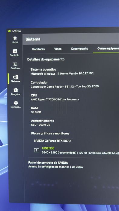 Computador Gaming RTX 5070 12Gb R7 7700x 32Gb Ram ddr5