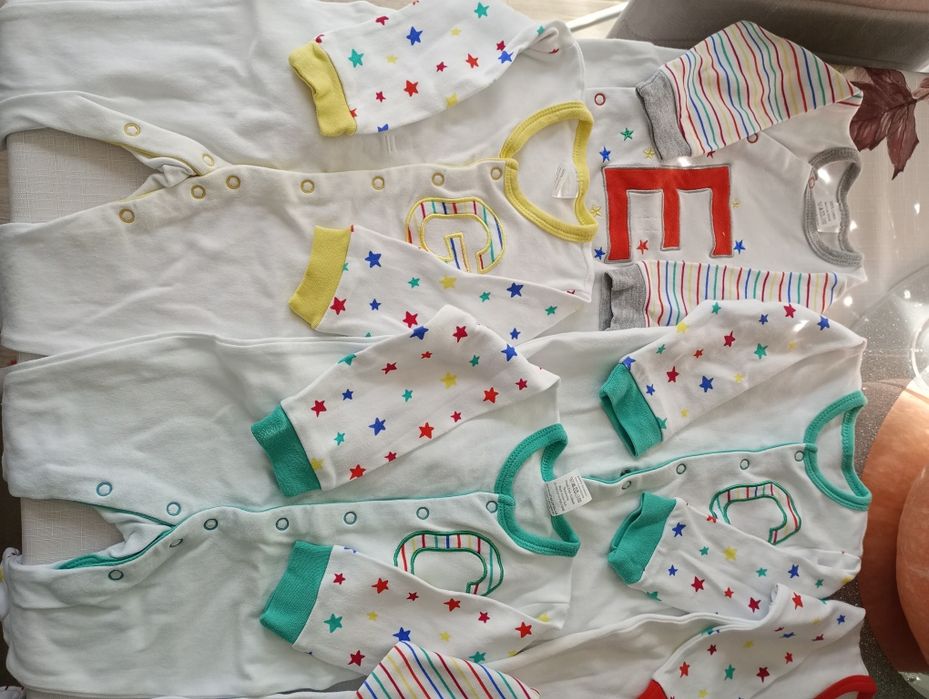 Śpiochy bawełniane niemowlęce pajacyk dla dziecka 56-62