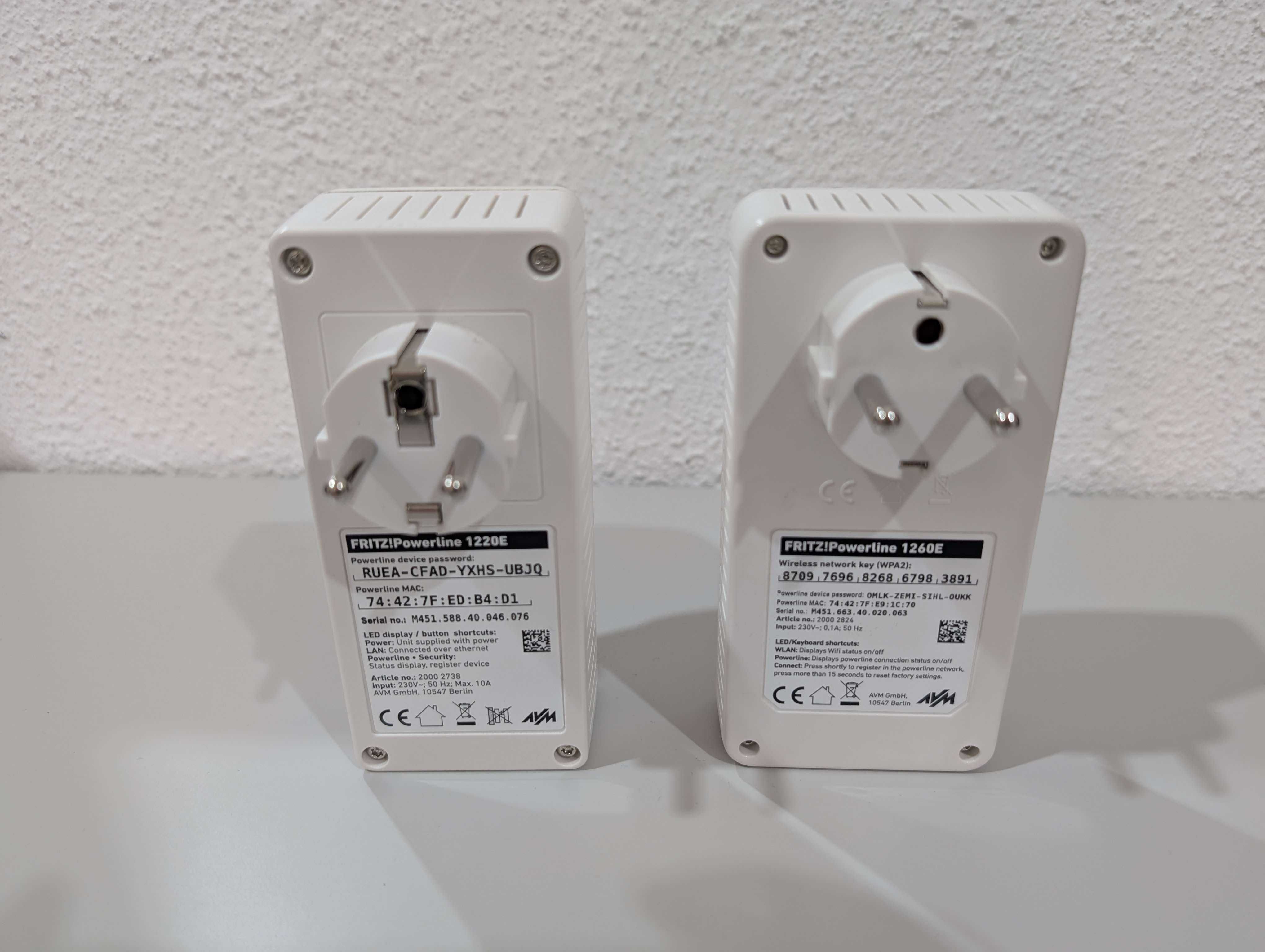 FRITZ!Powerline 1220E oraz 1260E Przewodowa sieć LAN Wi-Fi