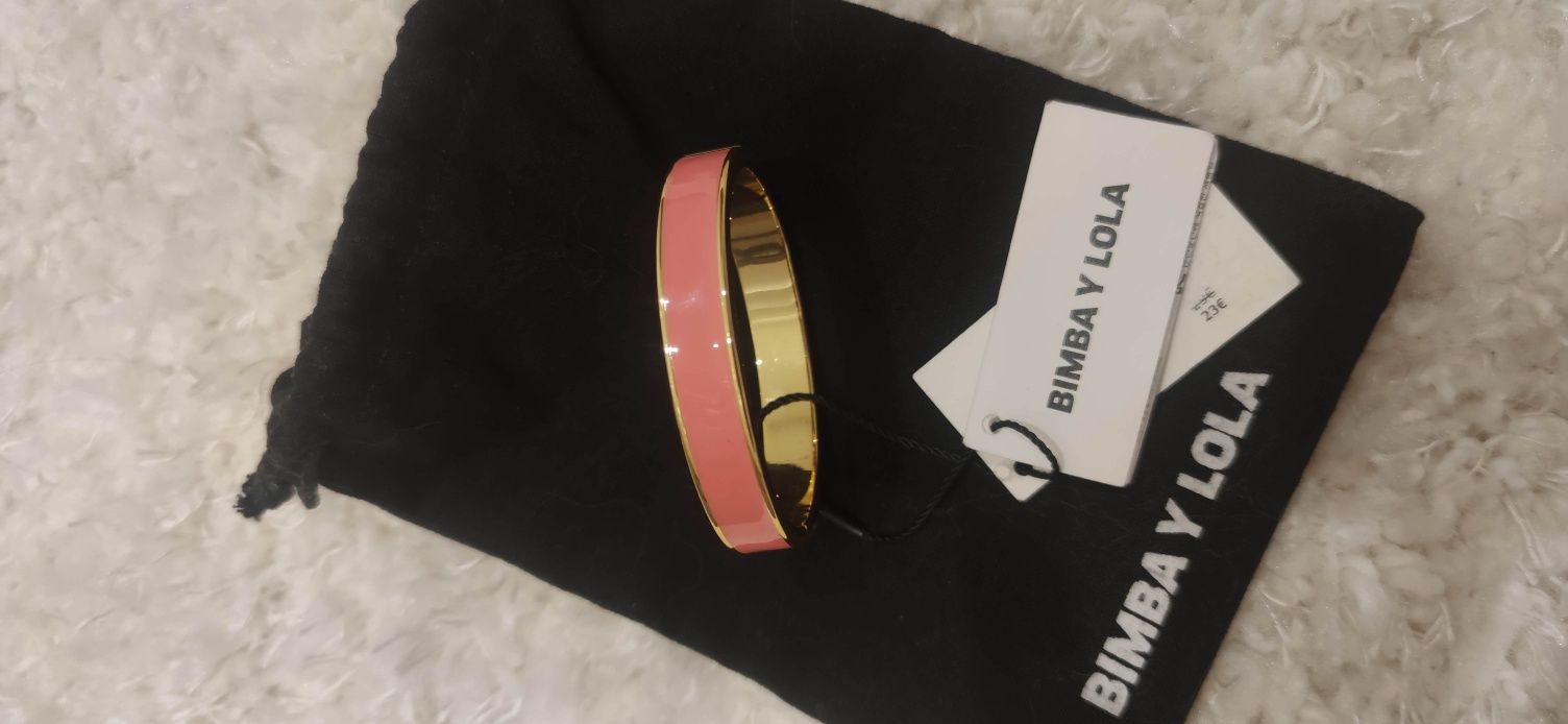 Vendo pulseira cor salmão e dourada BIMBA Y LOLA