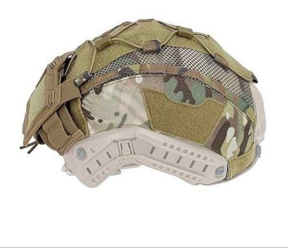 Кавер на шолом Idogear з кишенею під ПНВ батарею. Multicam