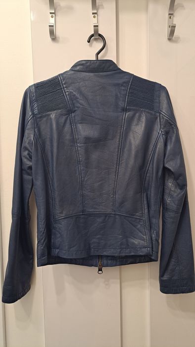 Kurtka skórzana damska, ramoneska,rozmiar 38, skóra owcza, podszewka b