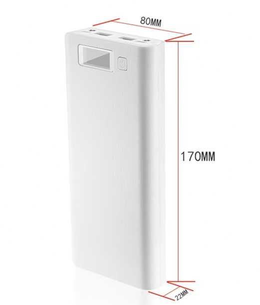 Powerbank - akumulatorki 8x 18650 - cyfrowe wskazanie - obudowa