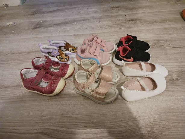 Zestaw bucików adidasy sandałki baleriny dla dziewczynki 18-21