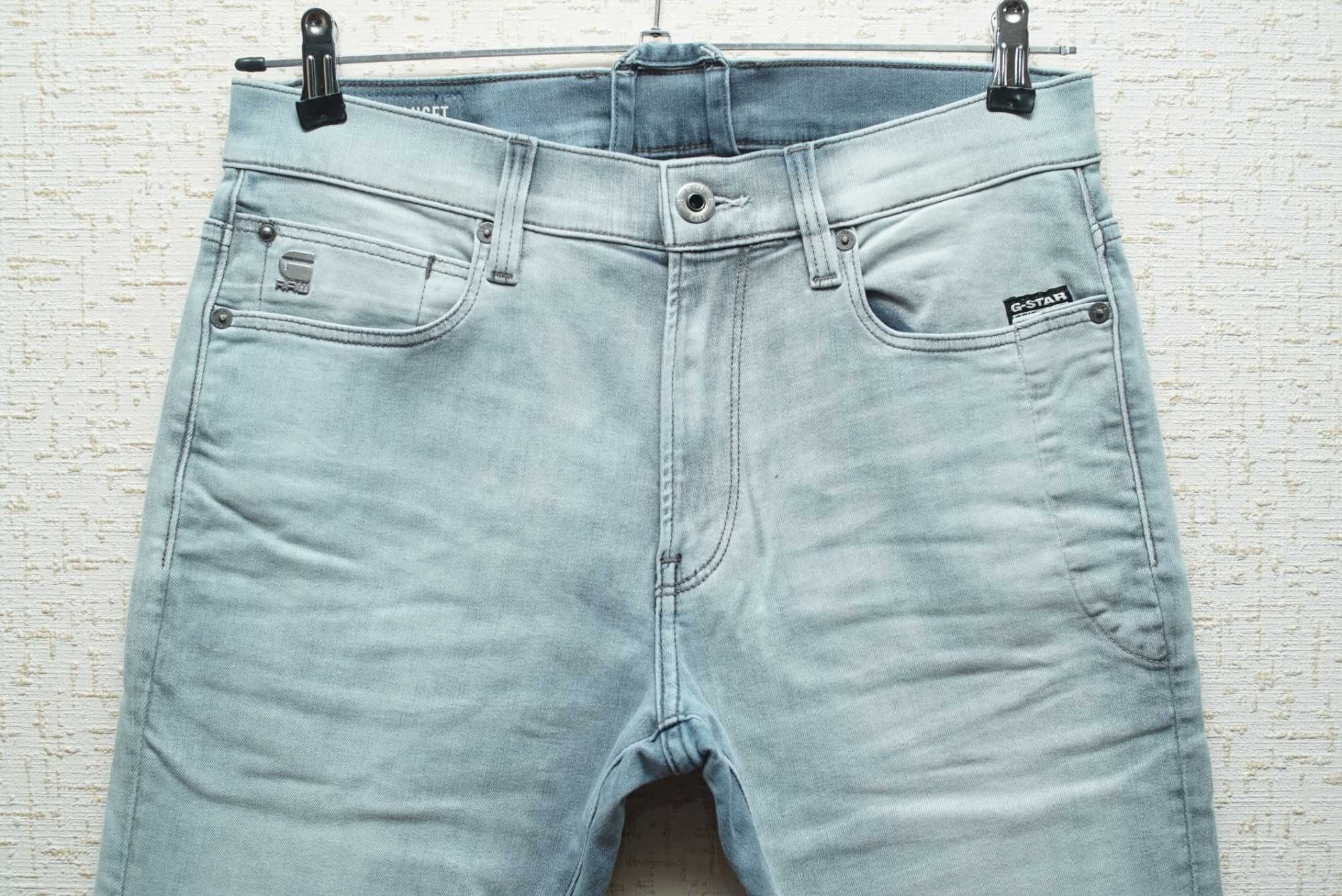 Мужские джинсы G-STAR RAW серо-голубого цвета (4101 Lancet skinny)