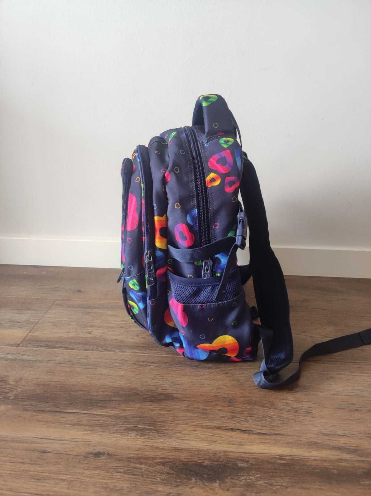 Mochila Escolar CoolPack Duo Rainbow Heart 44cm