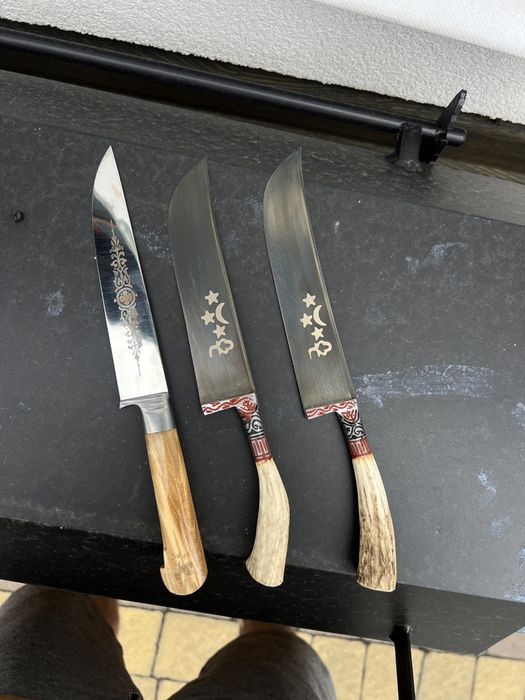 Оригінальні узбецькі Пчаки. Кухонні ножі. Кована сталь ручної роботи