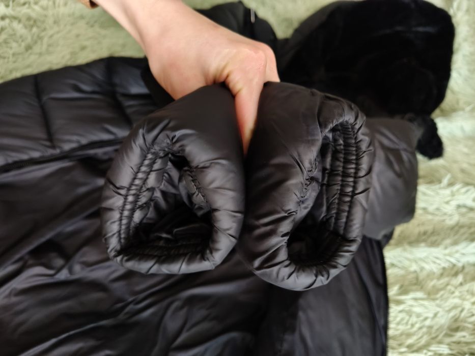 Пуховик зимовий довгий CMP чорний XXS з теплим капішоном