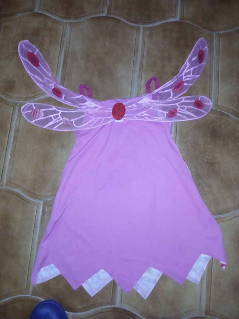 Fato carnaval com asas menina