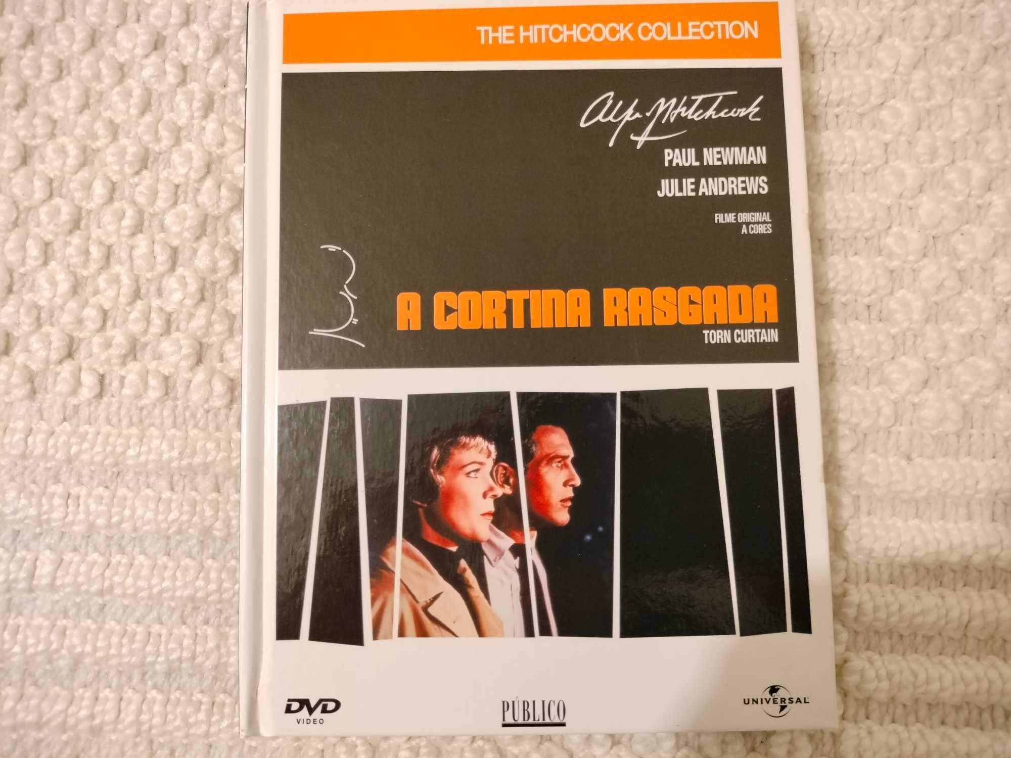 Conjunto 5 DVD`s ( com livros ) de filmes de Hitchcock,  como novos