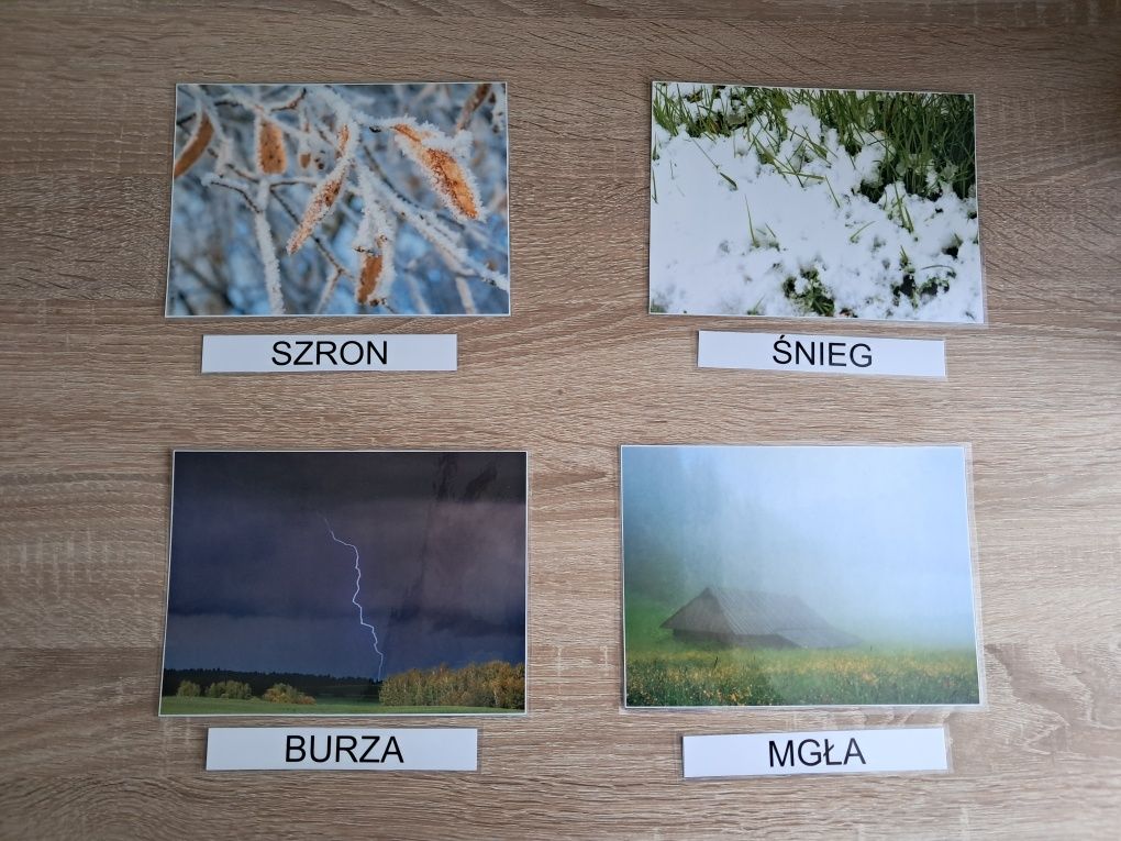 Pomoce dydaktyczne - pogoda + napisy