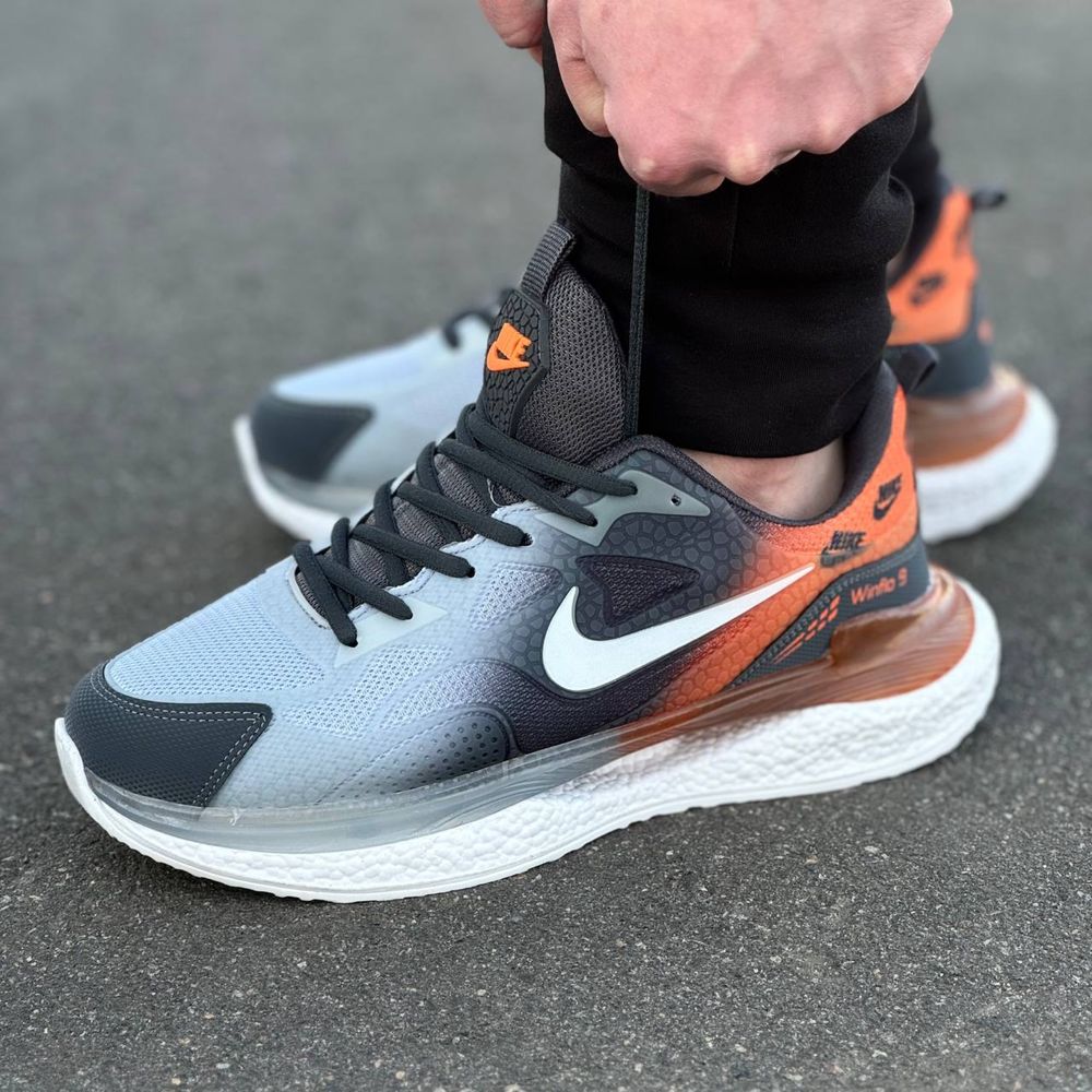 Чоловічі Кросівки Найк  Nike grey red sports 40-44 рм.