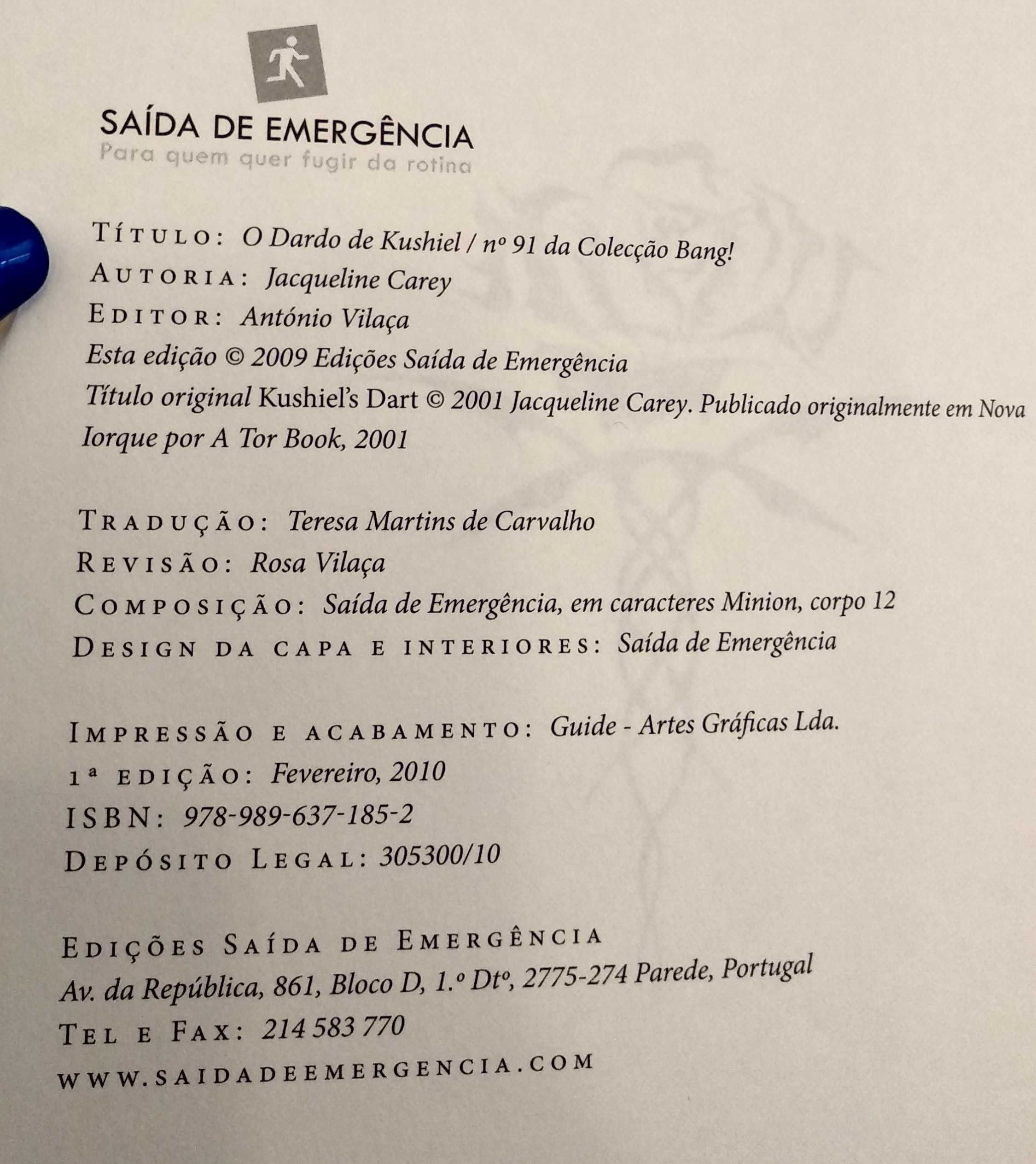 Livro "O Dardo de Kushiel" da Jacqueline Carey