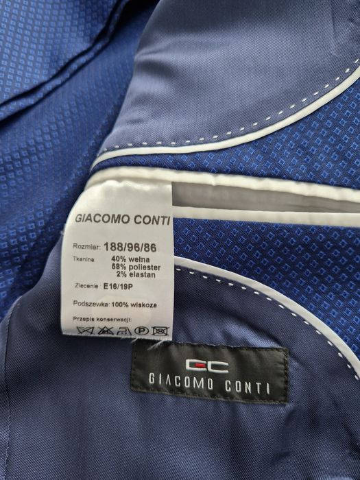 Garnitur męski, Giacomo Conti, granatowy, rozmiar 188/96/86