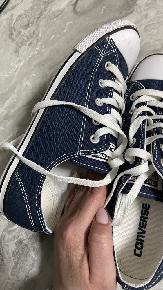 Кеди converse all star низькі сині