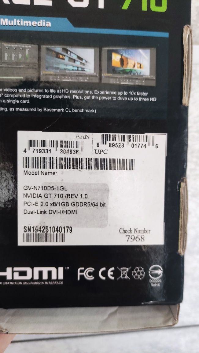 Відеокарта Gigabyte PCI-Ex GeForce GT 710 1024MB GDDR5